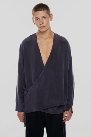 
            
                Load image into Gallery viewer, Mert Kimono Wrap Charcoal
            
        