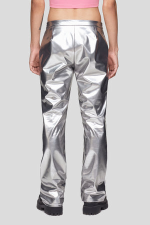 Ayton Vegan Leather pant Silver