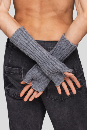 Ben Knit Gloves Grey