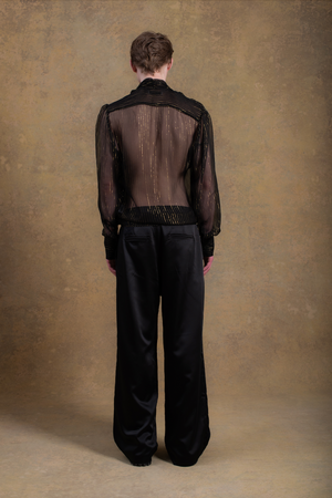 
            
                Load image into Gallery viewer, Andres Silk Shirt Black
            
        