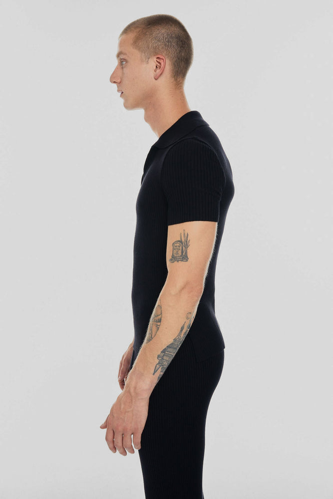 
            
                Load image into Gallery viewer, Josh Knitted Tee Black
            
        